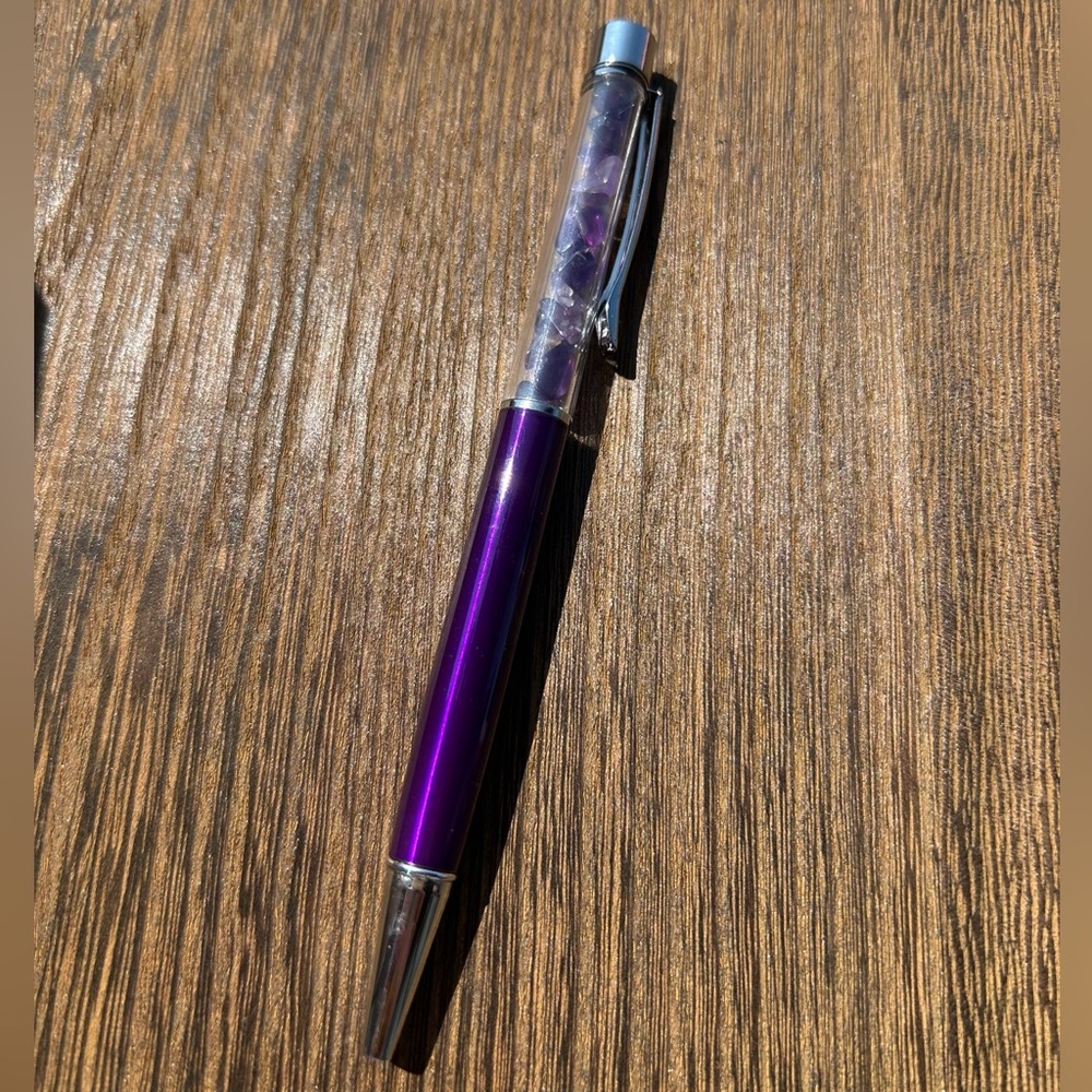 Purple Metallic Amethyst Pen
